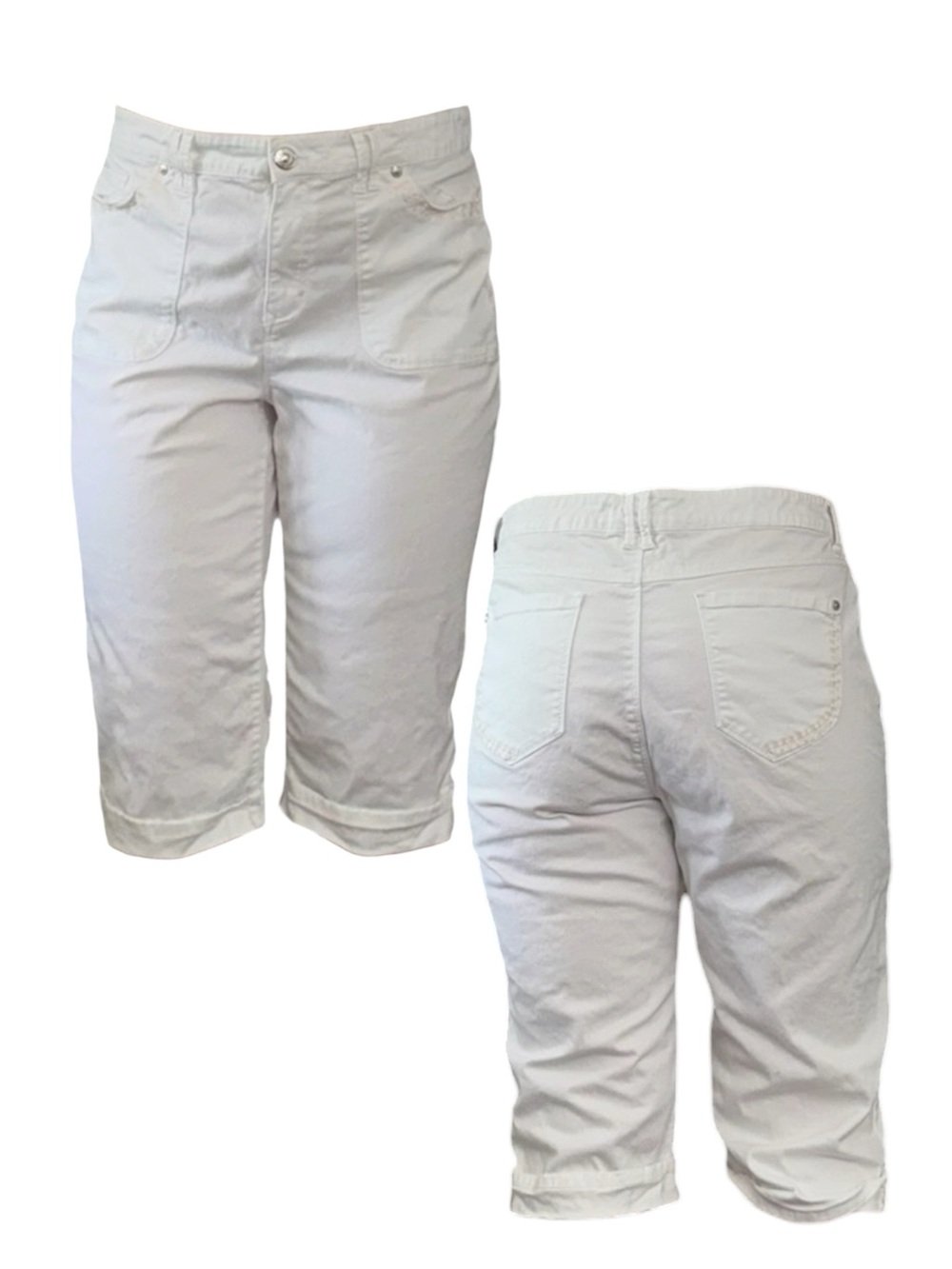 Gloria Vanderbilt White Capris